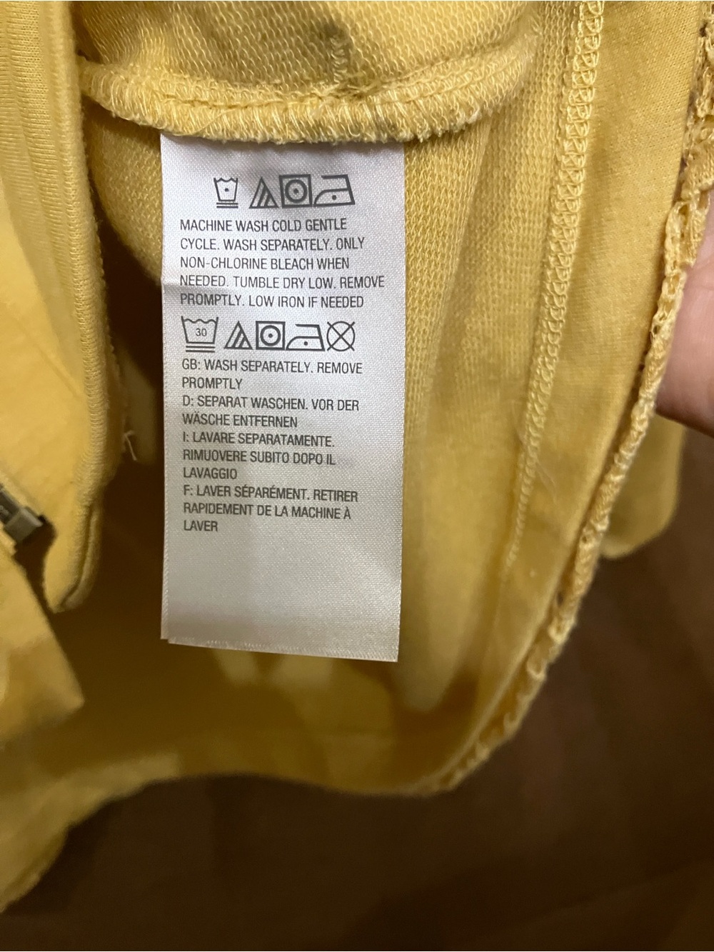 Logo Lounge Lace Panel Zip Top - Yellow - Picture 4 of 11